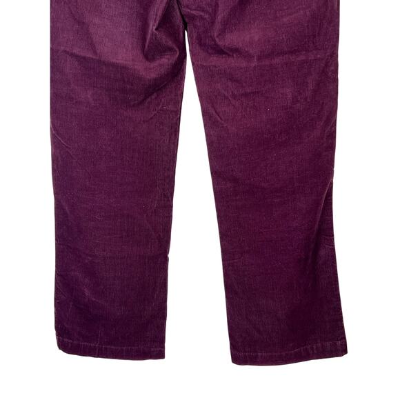 Tommy Hilfiger Dark Burgundy Maroon Wide Leg Corduroy Low Waisted Pants Size 8 - Picture 6 of 9